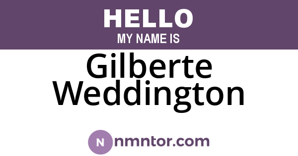 Gilberte Weddington