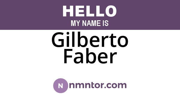 Gilberto Faber