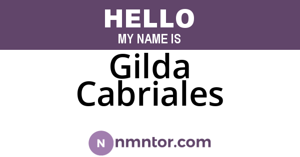 Gilda Cabriales