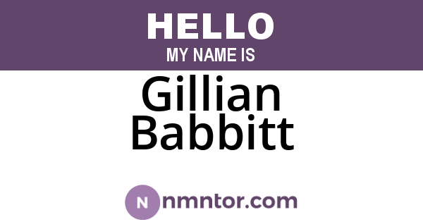 Gillian Babbitt