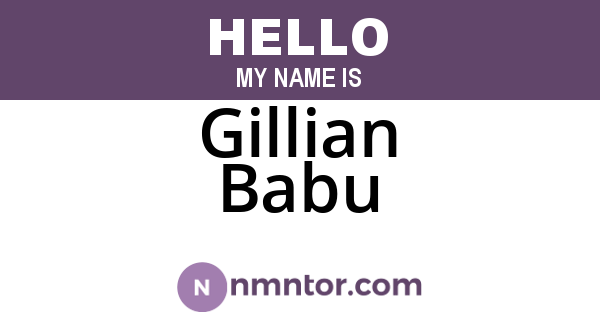 Gillian Babu