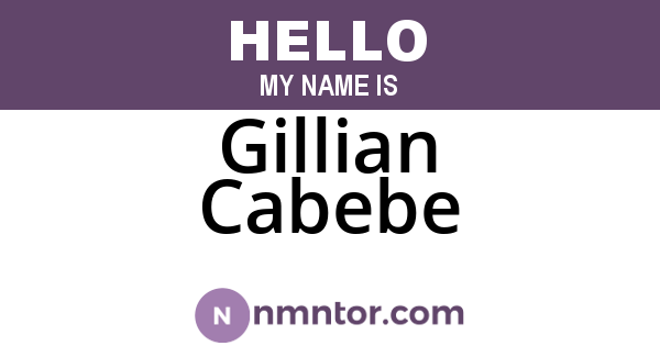 Gillian Cabebe