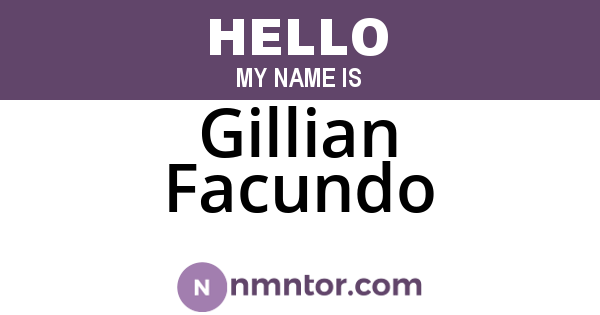 Gillian Facundo