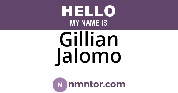 Gillian Jalomo