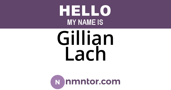Gillian Lach