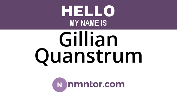 Gillian Quanstrum