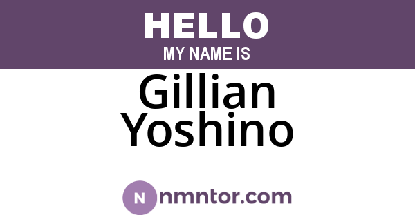 Gillian Yoshino