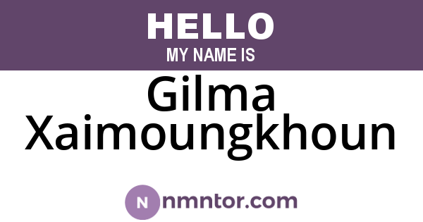 Gilma Xaimoungkhoun