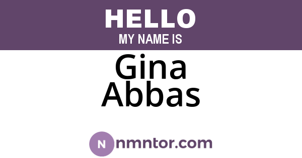 Gina Abbas