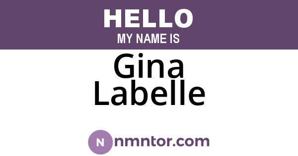 Gina Labelle