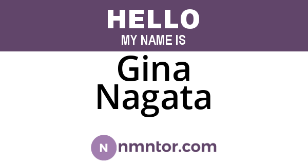 Gina Nagata