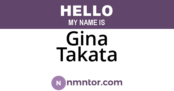 Gina Takata