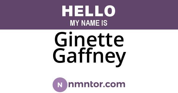 Ginette Gaffney