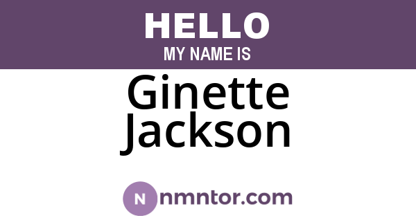 Ginette Jackson