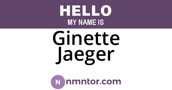 Ginette Jaeger