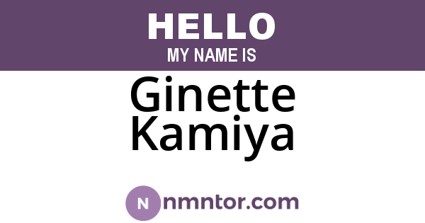 Ginette Kamiya