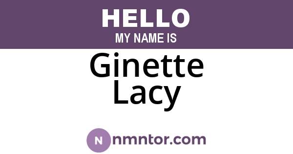 Ginette Lacy