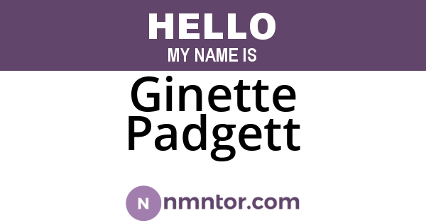 Ginette Padgett