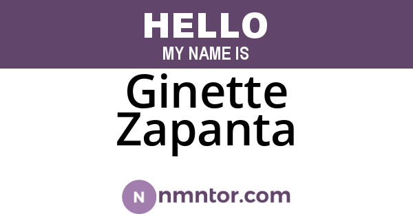Ginette Zapanta