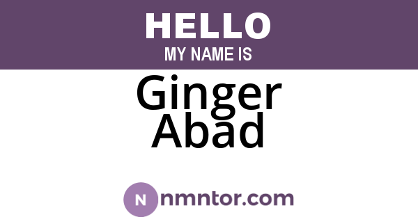 Ginger Abad