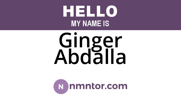 Ginger Abdalla
