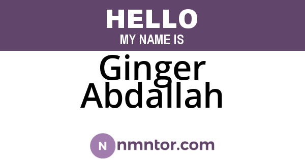Ginger Abdallah