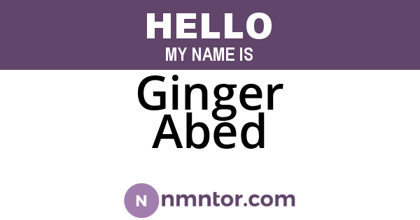 Ginger Abed