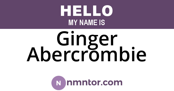 Ginger Abercrombie