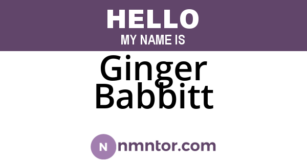 Ginger Babbitt