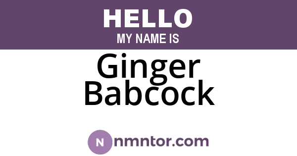 Ginger Babcock