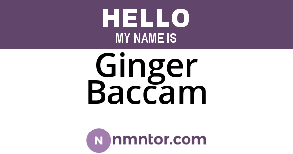 Ginger Baccam