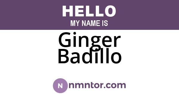 Ginger Badillo