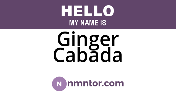Ginger Cabada