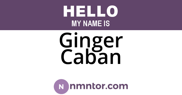 Ginger Caban