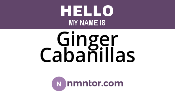 Ginger Cabanillas