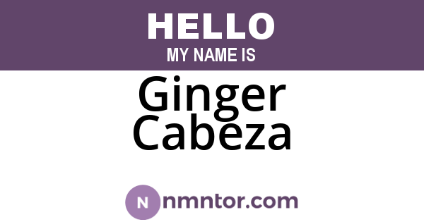 Ginger Cabeza