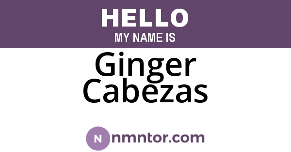 Ginger Cabezas