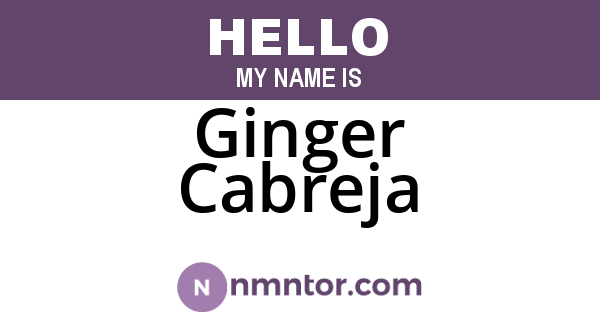 Ginger Cabreja