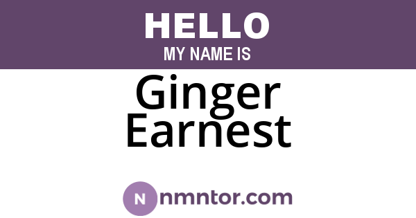 Ginger Earnest
