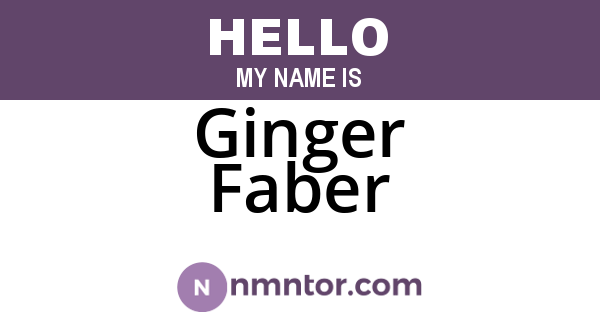 Ginger Faber