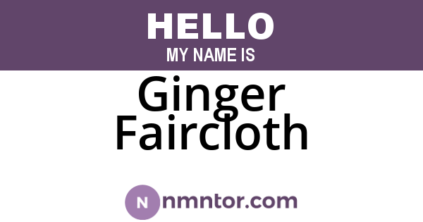Ginger Faircloth