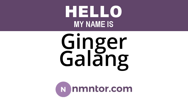 Ginger Galang