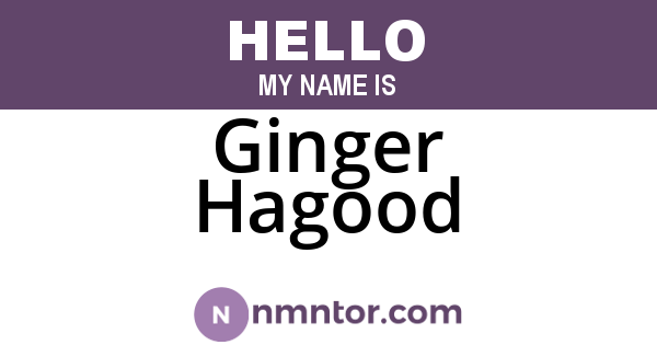 Ginger Hagood