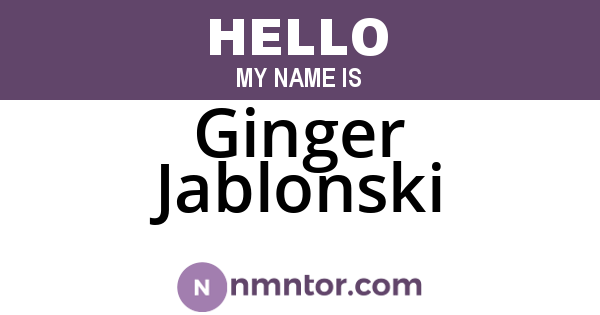 Ginger Jablonski