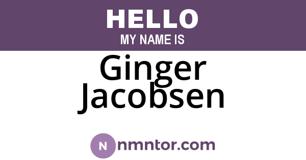Ginger Jacobsen