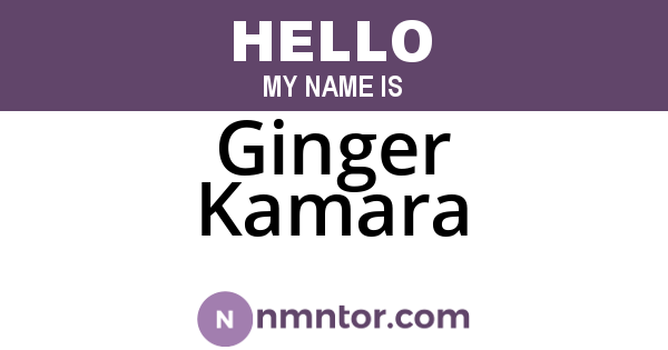 Ginger Kamara