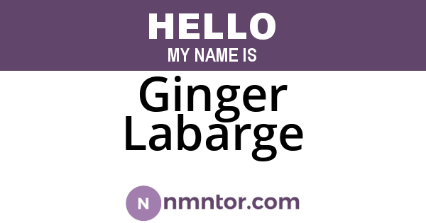 Ginger Labarge