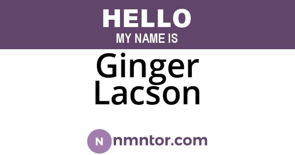 Ginger Lacson