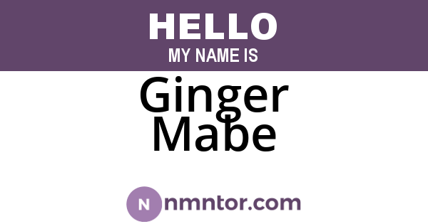 Ginger Mabe