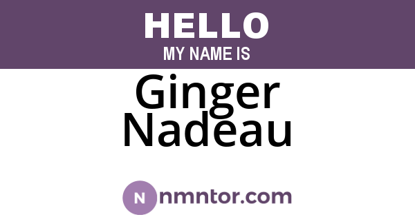 Ginger Nadeau